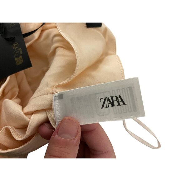 Zara Kate Moss Womens Maxi Skirt S pale pink Satin Blogger Fave 5344/202 NWT - Picture 16 of 16